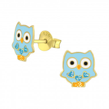 Owl oorstekertjes turquoise