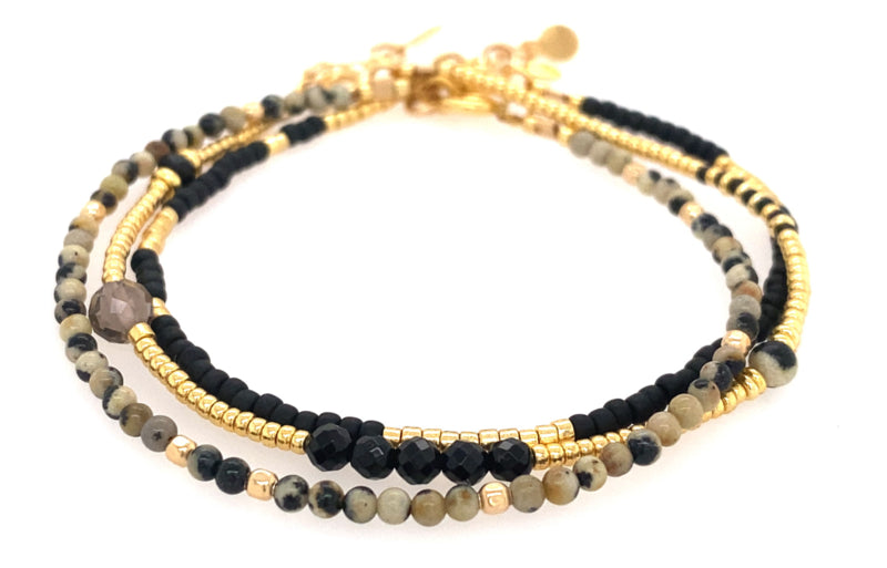 Ava bracelet // Black Gold