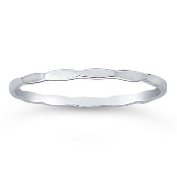 Faceted stacking ring // Silver