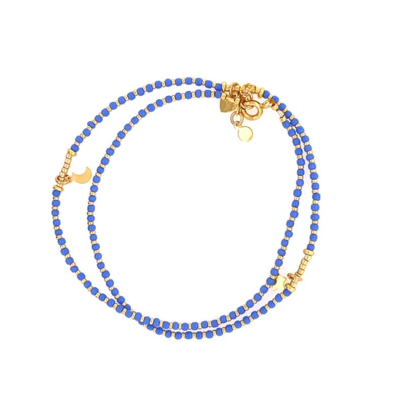 Moonsister Necklace // Blue Gold