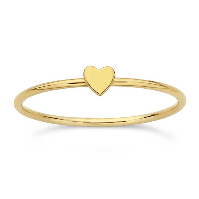 Tiny heart ring // Goldfilled