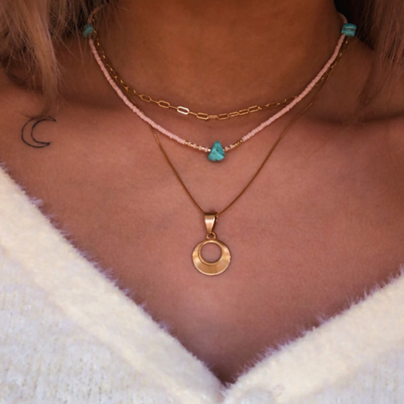 Take me to the beach Necklace // Gold