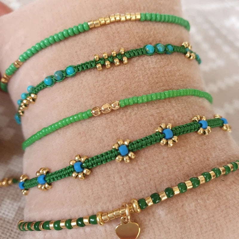 Ava bracelet // Bright Green Gold