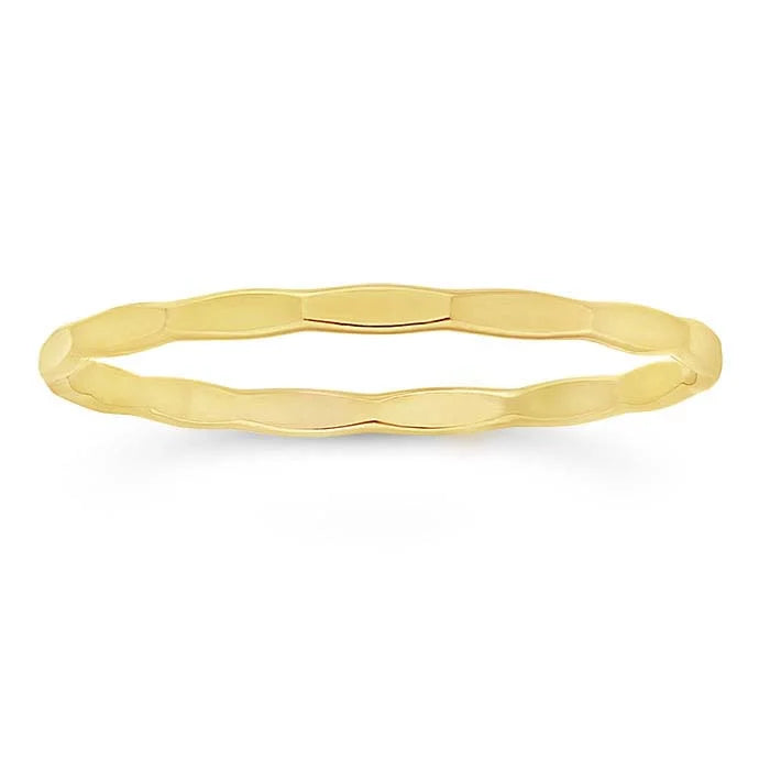 Faceted stacking ring // Goldfilled