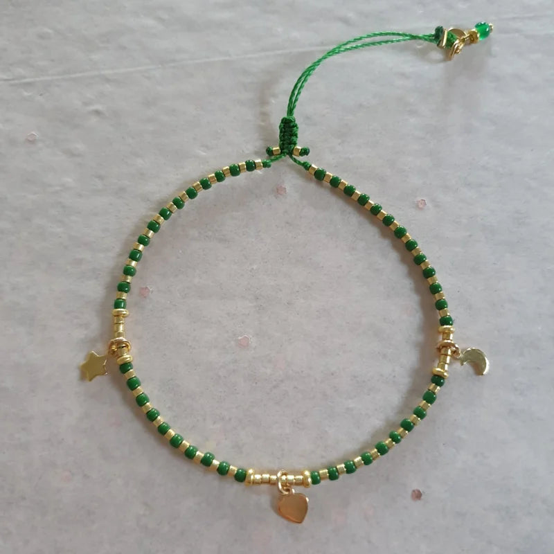 Moonsister Bracelet // Green Gold