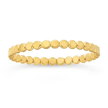 Flat beaded ring // Goldfilled