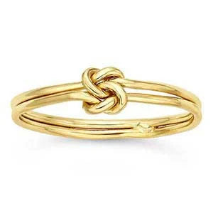 Double love knot ring // Goldfilled