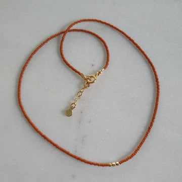 Minimalist necklace // Camel Gold